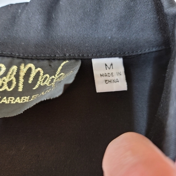 Bob Mackie Wearable Art Black Button-down Embroidered Shirt Size M - Picture 6 of 16